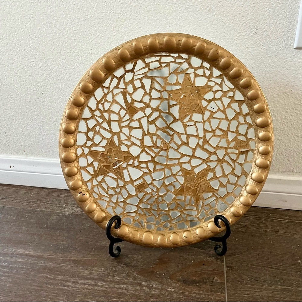 Gold Mosaic Decorative Plate